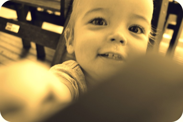 Mama put these on...